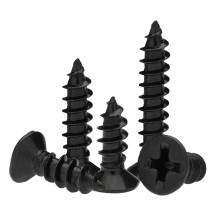 Grade 4.8 M3 M3.5 M4 M5 Cross Recessed Phillips CSK Flat Head Black Self Tapping Screw